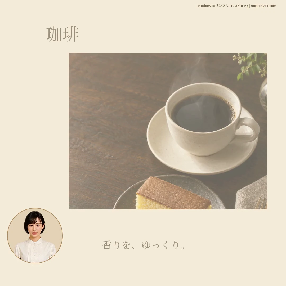 正方形の動画のテンプレート画面