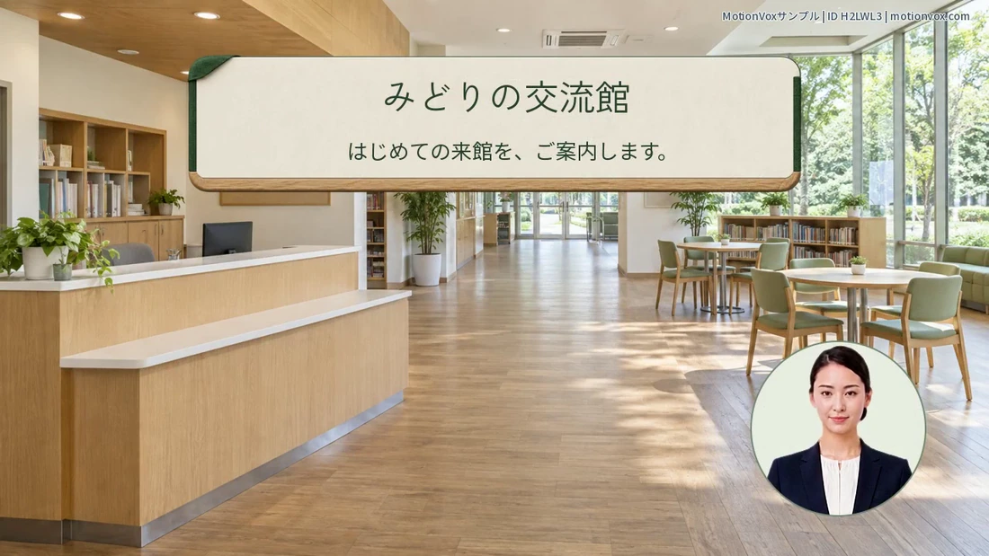 公共施設・ご利用案内のテンプレート画面